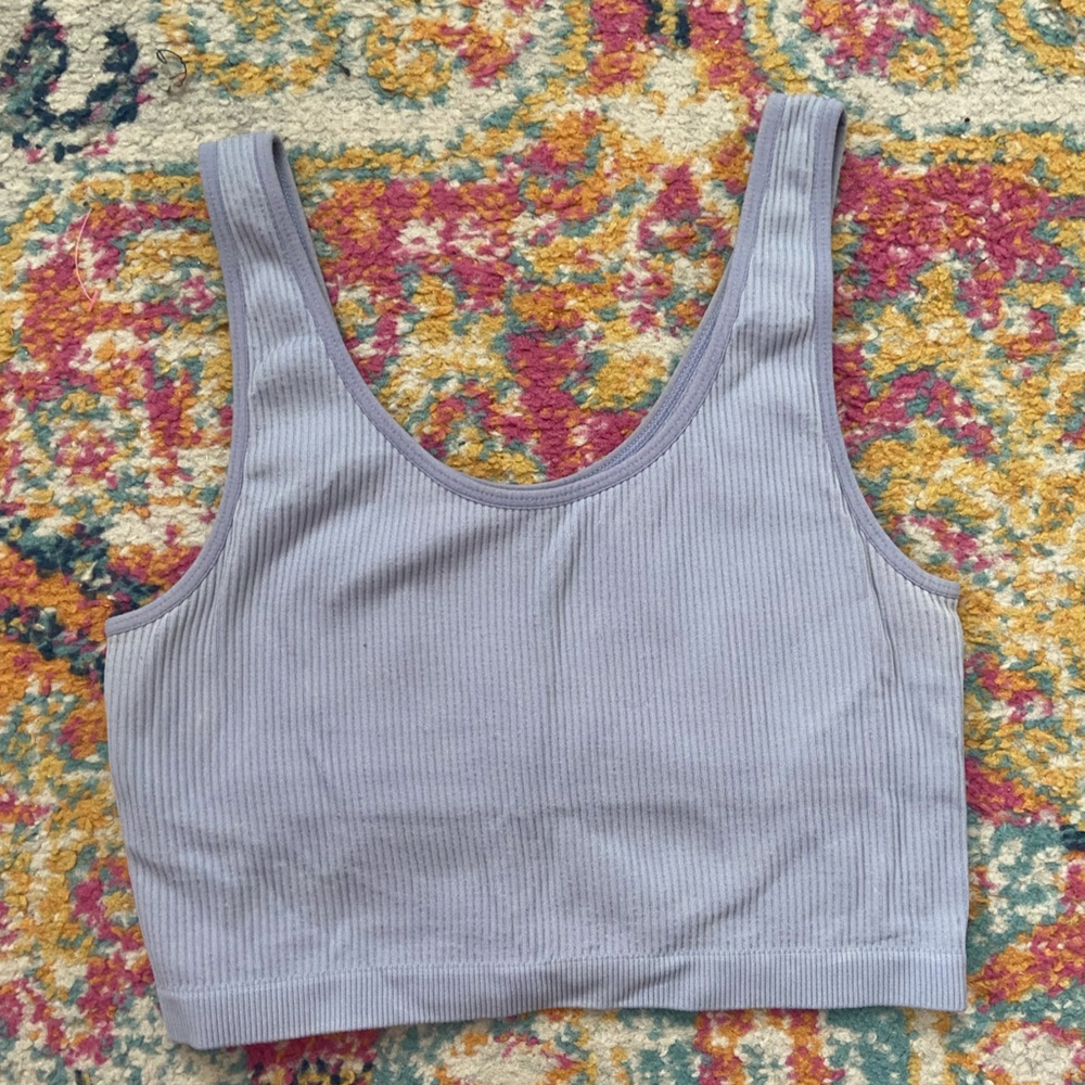 Lavender Ribbed Women's Tank Top